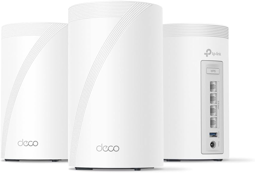 TP-Link Tri-Band WiFi 7 BE10000 Whole Home Mesh System (Deco BE63)(3-Pack)