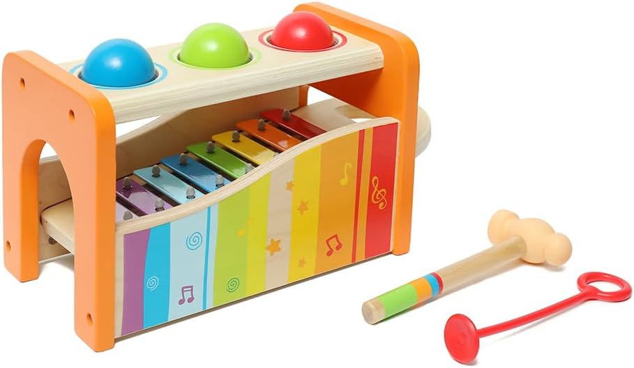 Hape Pound & Tap Bench with Slide Out Xylophone