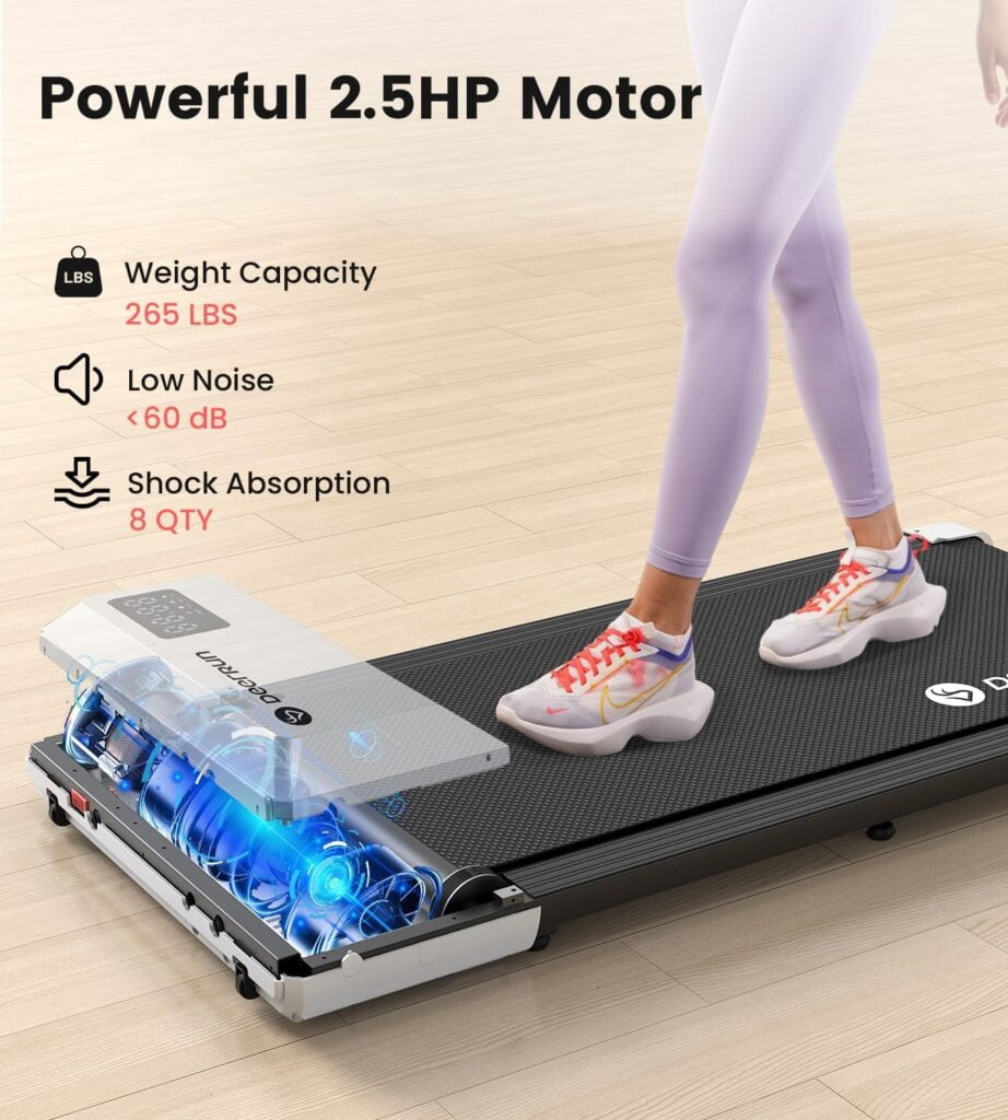 DeerRun Walking Pad 2 in 1 Under Desk Treadmill